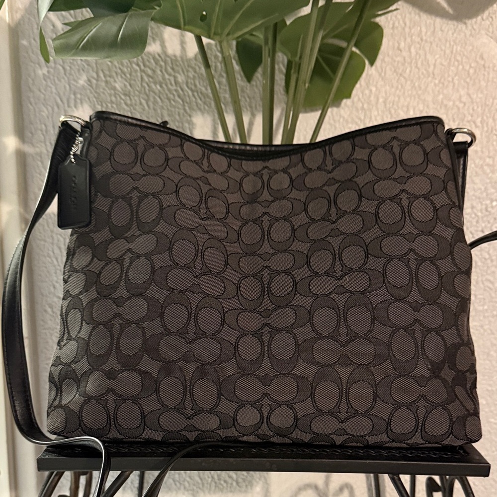 Coach Charcoal Signature Crossbody Bag - Picture 5 of 9